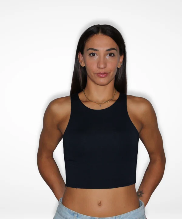 Top Essential blu, top cropped donna – JeiBi